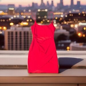 Windsor Bright Red Spaghetti-Strap Mini Dress